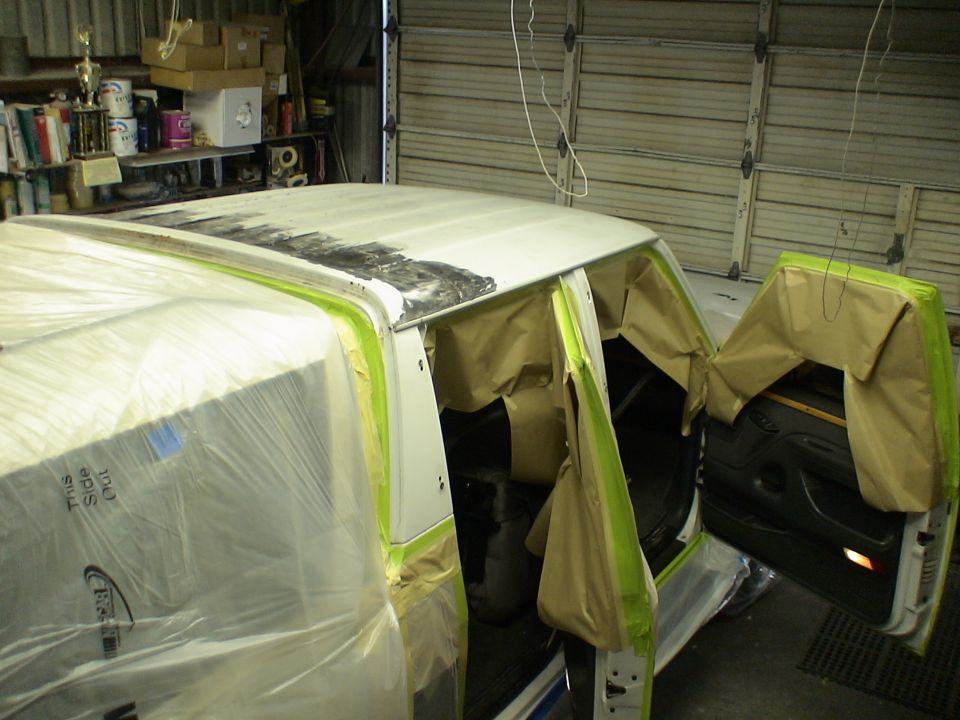 will be able to open the doors to burn in the clearcoat and hide the paint lines