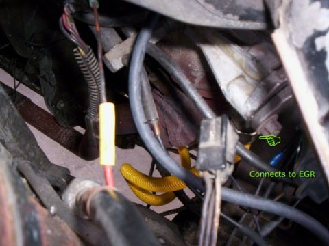 1986 Ford Bronco - EGR Tube - Overhead View