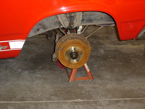 1966 Ford Fairlane - Old front drum. Good bye sluggish brakes.