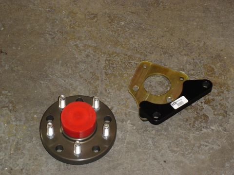 1966 Ford Fairlane - The Baer hub and caliper bracket which will go on the front spindle.
