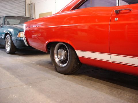 1966 Ford Fairlane - Old rear wheel and tire. Duffee Motorsports works on alot of Fords. :)