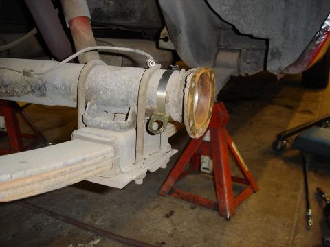 1966 Ford Fairlane - Baer clamp installed to hold the new brake line.