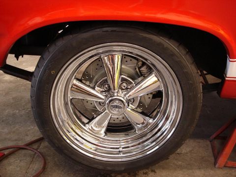 1966 Ford Fairlane - 17x9 Cragar S/S wheels on the rear with 5 inch backspace and 255/40 Nitto tires.