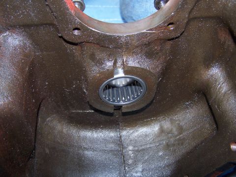 1979 Ford F-150 - Interior view of a transmission housing showing a splined bearing race.