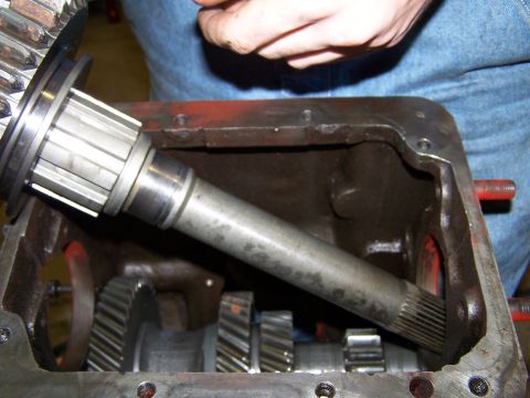 1979 Ford F-150 - Transmission input shaft and gears inside a gearbox housing.