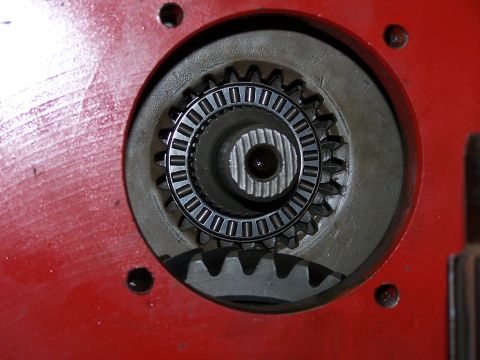 1979 Ford F-150 - A close-up view of a transmission's internal gear and bearing components.