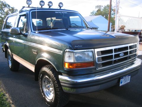 1992 Ford Bronco - 1992 Ford Bronco with roof lights and a "Penn State University" windshield sticker.