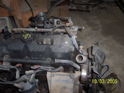 1994 Jeep YJ - Engine components are shown in this close-up view.