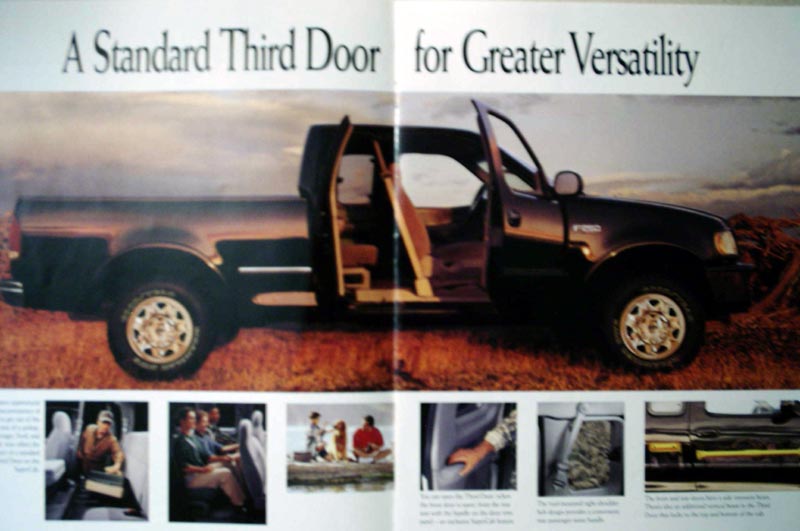 1997 Ford F-150 with standard third door open