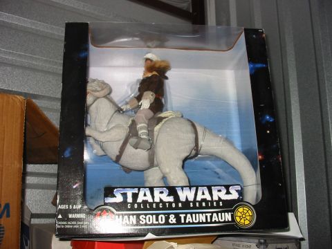 1991 Ford Bronco - Star Wars Collector Series Han Solo & Tauntaun toy, packaged for display.