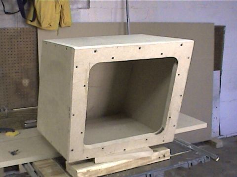 1981 Ford Bronco - Than I made the box and part of the floor at the angle I wanted the sub at.