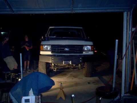 1988 Ford Bronco - This Ford Bronco appears to be from the late 1980s, possibly a 1987 model, with modifications to its front end.