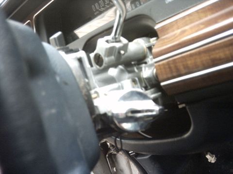 1991 Ford Crown Victoria LTD - Interior view of a 1991 Ford Crown Victoria LTD, focusing on the steering column and dashboard details.