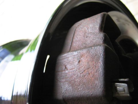1985 Ford Bronco - cant tell but the caliper is touching the wheel