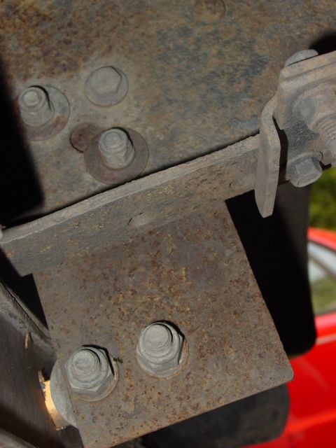 1989 Ford Bronco - Hook mounted to 1/4" plate bolted to the fram with grade 5 hardware, used 2 holes in the frame from Ford so we only had to drill 1 hole on…