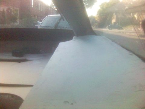 1994 Ford Probe - Looking out through the windshield from the car's interior.
