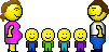 1968 Ford Mustang - A pixelated family portrait shows a pregnant woman, two children, and a man against a black background.