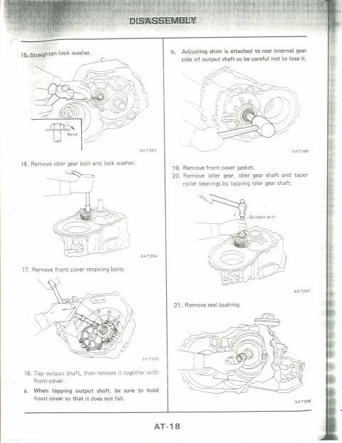 1990 Nissan Micra - This document shows diagrams for the disassembly of a vehicle transmission, not a 1990 Nissan Micra.