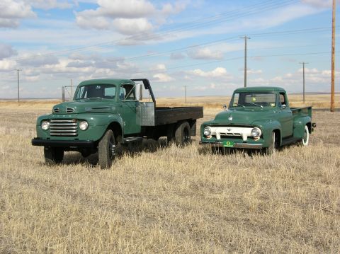 1954 Ford F-250 - With my Brother's 49 F-5 with a Marmon-Herrington 4X4 conversion at the Wildhorse Casino car show. 10/8/05