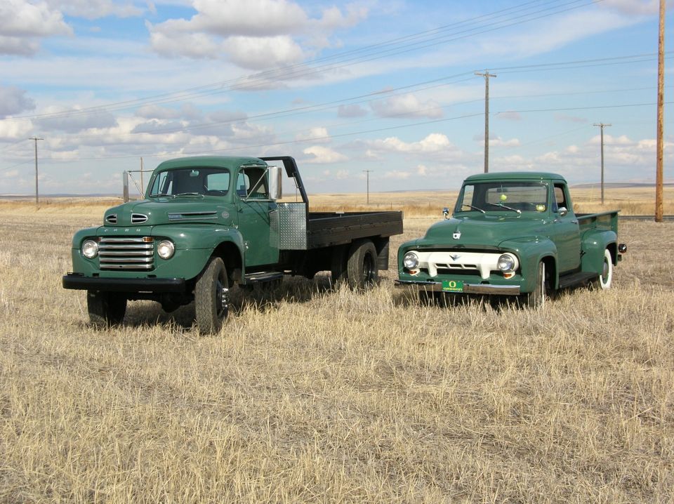 With my Brother's 49 F-5 with a Marmon-Herrington 4X4 conversion at the Wildhorse Casino car show.  10/8/05