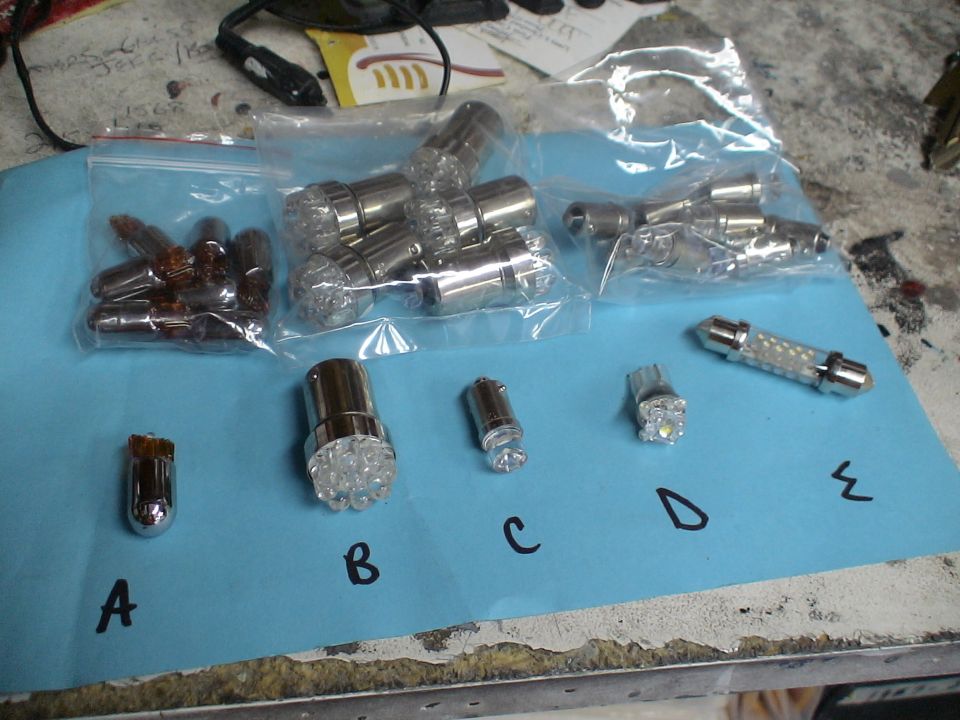 chrome amber bulbs and super white LEDs