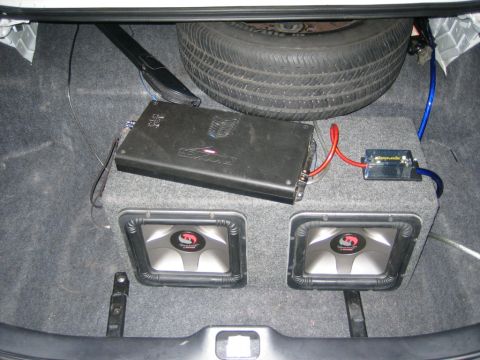 1999 Ford Crown Victoria - Subs and Amp temp. Install