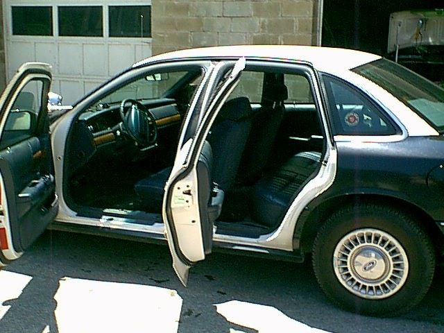 1994 Ford Crown Victoria interior with doors open
