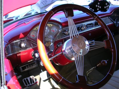 1996 Ford Probe - Custom interior of a classic car, a wood steering wheel and updated gauges.