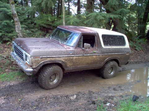 1979 Ford Bronco - Starting out on the power lines with 4 of our jeep buddies.