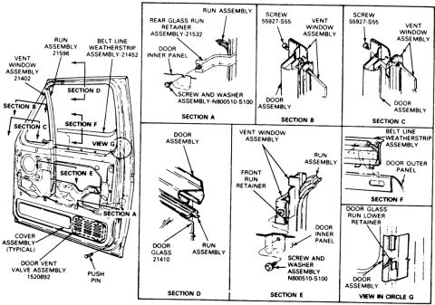 1983 Ford Bronco - Door Details Door Pressure Vent Valve [url=https://www.tascaparts.com/oem-parts/ford-pressure-valve-f4tz1520892a]F4TZ1520892A For pics of a…