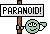 1979 Ford F-150 - A sign that reads PARANOID! is displayed with a cartoon character nearby.