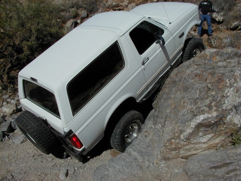 1993 Ford Bronco - This 1993 Ford Bronco is shown tackling a challenging rocky trail.