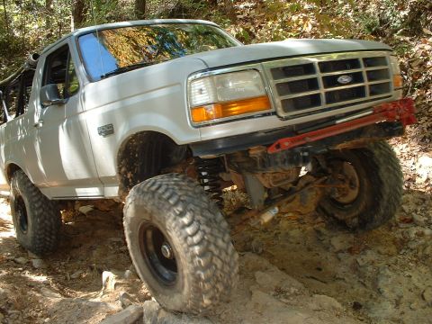 1985 Ford Bronco - John goin over something, don't remeber what, but the picture just looks sweet.