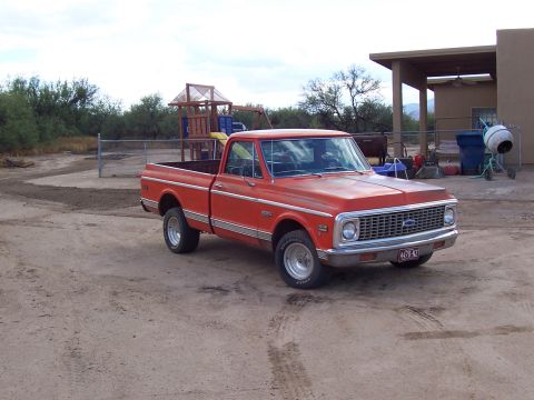 1972 Chevrolet C/K Pickup - This 1972 Chevrolet C/K Pickup truck is seen in a 3/4 front view.