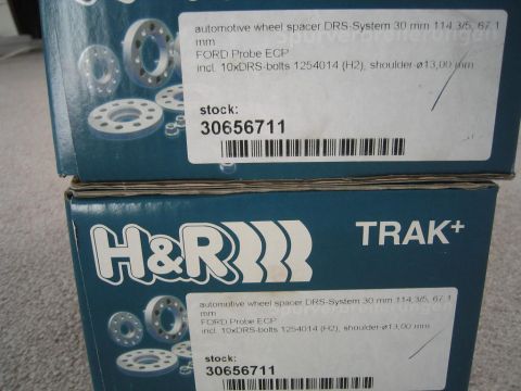 1993 Ford Probe - H&R TRAK+ wheel spacers for Ford Probe ECP shown in packaging.