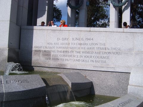 1988 Ford Bronco - The World War II Memorial features a fountain and inscriptions related to the D-Day landings.