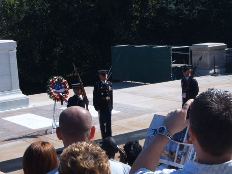 1988 Ford Bronco - A solemn Changing of the Guard ceremony takes place at the Tomb of the Unknown Soldier, with wreaths and soldiers in uniform visible.