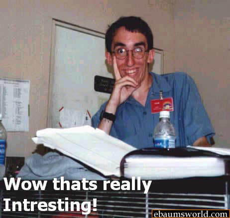1995 Ford Bronco - Forum meme of a smiling bespectacled man at a desk with the caption Wow thats really Intresting.