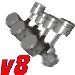 1995 Ford Bronco - Small thumbnail photo of an engine intake manifold part with a V8 graphic overlay, not a technical document.