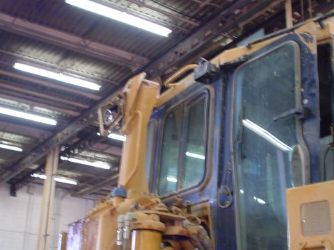 1966 International School Bus - Interior view of heavy machinery cab, showing structural components and windows.