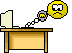 1999 Ford Crown Victoria - A pixelated scene depicts a computer on a desk, accompanied by a sad smiley face icon.
