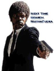 1996 Ford F-150 - A still from Pulp Fiction Samuel L. Jackson with a gun and text overlay.
