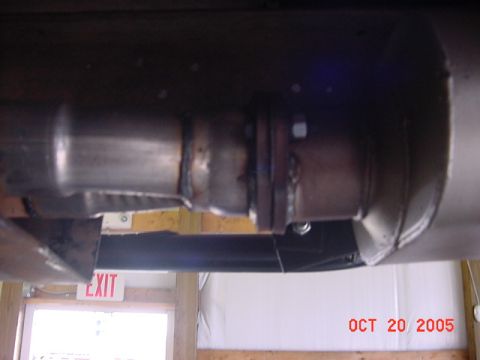 1989 Ford Bronco - Flange installed so the tranny can be taken out without pulling the whole Exhaust system!