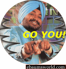 1991 Ford Bronco - A man in a blue turban and teal jacket points forward with a smile, with "GO YOU!" text overlaid.