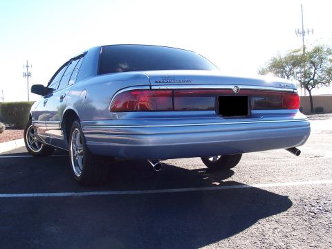 1997 Mercury Grand Marquis - Nice behind isn't it? I have the idea of adding a custom fit Impala SS spoiler, anyone ever see that before? Theres no other wing in my min…