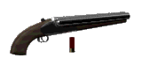 1995 Ford Bronco - A double barrel shotgun is shown next to a single shotgun shell against a plain background.