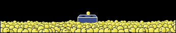 1968 Ford Mustang - A solitary blue box with a yellow orb stands out amidst a sea of yellow smiley faces.