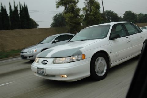 1991 Ford Taurus - Sean's SHO on the road to the meet.