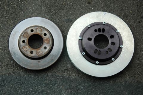 1991 Ford Taurus - Stock on the left 12.5 on the right