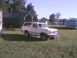 1986 Ford Bronco - This white Ford Bronco appears to be from the early 1980s, not a 1986 model.